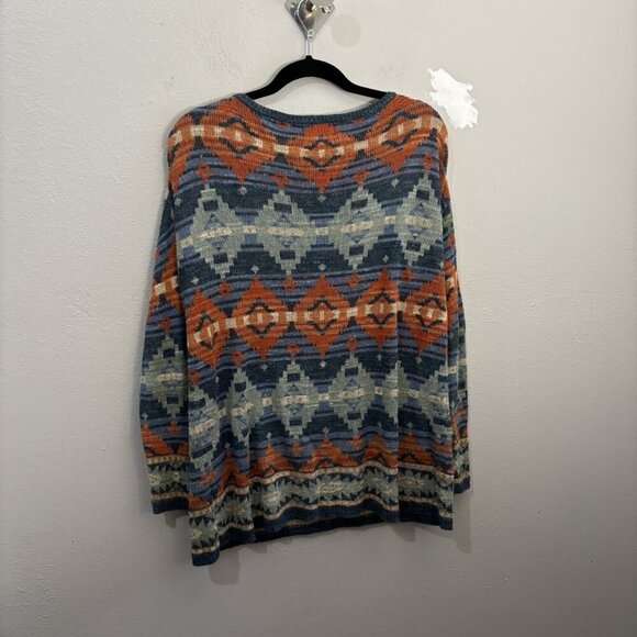 Denim & Supply Ralph Lauren Aztec Southwestern Knit Sweater Size Medium - Picture 6 of 10